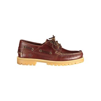 Lumberjack Brown Leather Slip-On Mens Loafers