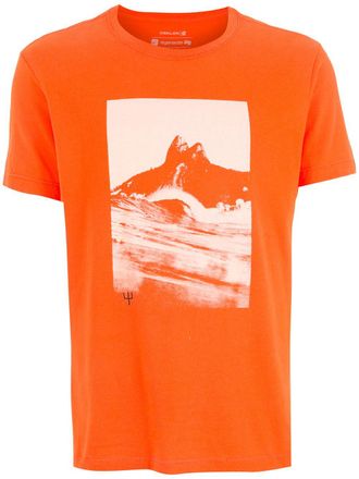 Osklen graphic-print short-sleeved T-shirt - men - Cotton - P - Orange