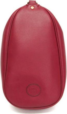 Gucci Pre-owned Vintage leren clutch - Dames - Vintage Clutch - Rood - ONE Size - Leer - Vintage