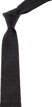 Gucci Navy Gg Silk Tie