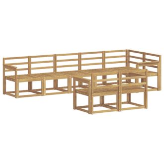 vidaXL Conjunto De Sof&aacute;s De Exterior 8 Pcs Blanco Vidaxl