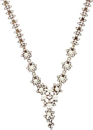 Olivia Welles Holly Pendant Necklace in Burnished Gold /White at Nordstrom Rack