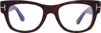 Tom Ford Blue Light Block Square Unisex Eyeglasses FT5040-B 052 52