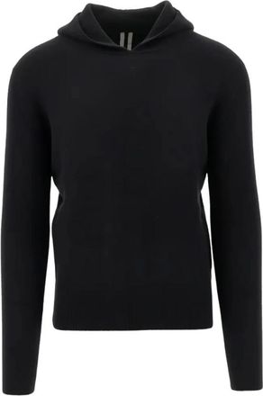 Rick Owens Maglia Hooded Pull - - Sweatshirts & Hoodies - Uomo - Nero - M