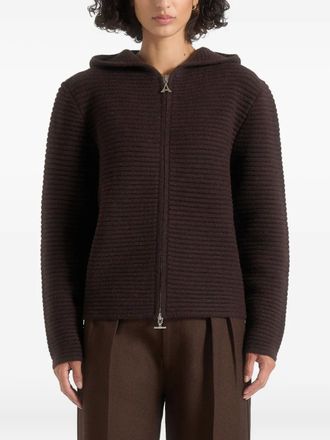Mani&egrave;re De Voir Eden hooded jacket - Brown