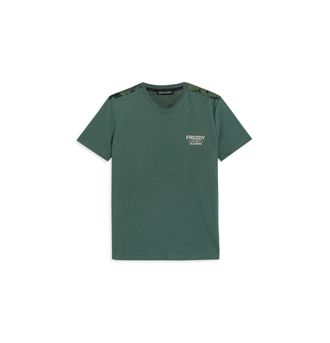 Freddy T-shirt con inserti camouflage e logo sul cuore