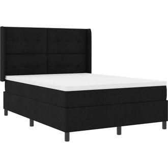 vidaXL Vidaxl - Cama Tipo Box Spring Con Colch&oacute;n Negro 140 X 200 Cm Tela