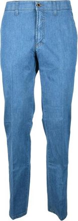 Club Of Comfort Chino Trousers in Medium Blue with Classic Straight Leg Design