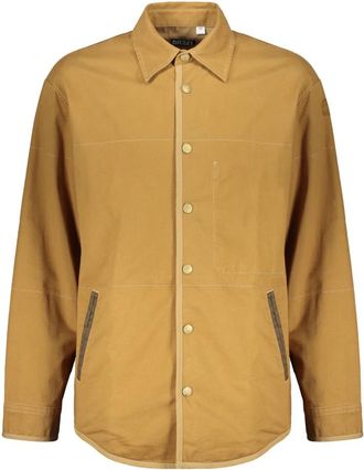 Diesel S-Doves Shirt Jacket - Heren - Zomerjassen - Bruin - L - Katoen - Jassen