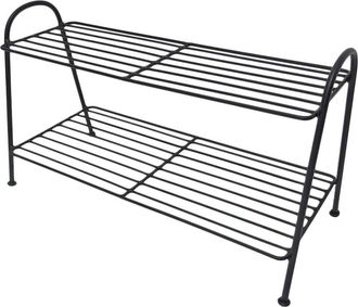 Decoclico Estantería zapatero de metal negro