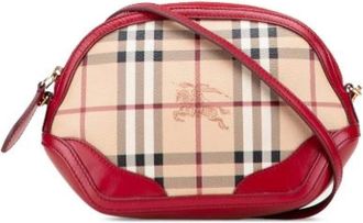 Burberry Pre-owned Cross Body Bags, female, Beige, Size: ONE SIZE Pre-owned Leather Cross Body Bag