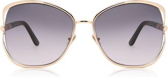 Tom Ford FT1091 MARTA 28B Womens Sunglasses Gold Size 62