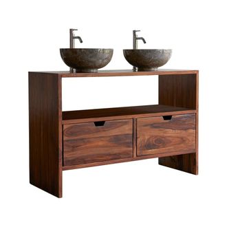 Tikamoon Mueble para lavabo de palisandro macizo de 110 cm