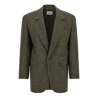 Saint Laurent Dames, Jassen, Bruin, Maat: XS Wol