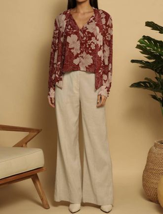 Shore Leave Grace Top In Scarlet Rose