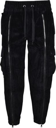 Dolce & Gabbana Cargo Corduroy Pant - Heren - Sweatpants - Zwart - 2XL - Katoen - Broeken
