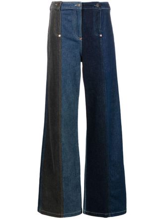 Moschino high-waisted wide-leg jeans - Blu