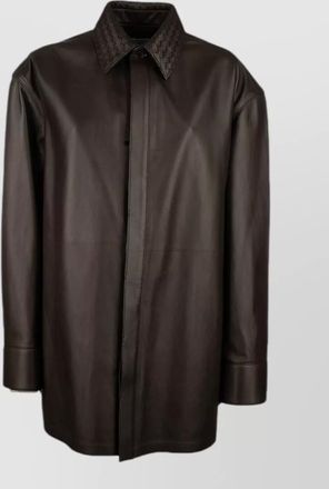 Bottega Veneta shirt jacket straight cut collar long sleeves