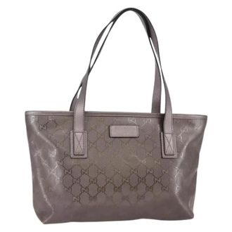 Gucci Pre-owned Tote Bags, female, Gray, Size: ONE SIZE Pre-owned Plastic Tote