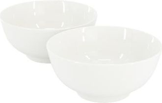 Gibson Home Great Essentials 2 Piece 6.9 Inch Fine Ceramic Noodle Bowl Set in White at Nordstrom