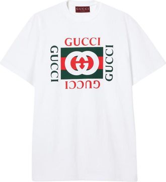Gucci (WMNS) Gucci Print Cotton Jersey T-Shirt White 788093-XJGL3-9669