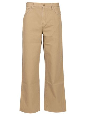 Burberry Cotton Trousers Brown