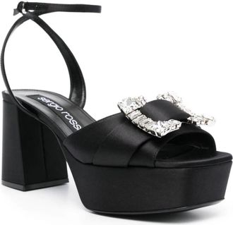 Sergio Rossi Sandalen - Sandals Black - Gr. 38 (EU) - in Schwarz - f&uuml;r Damen