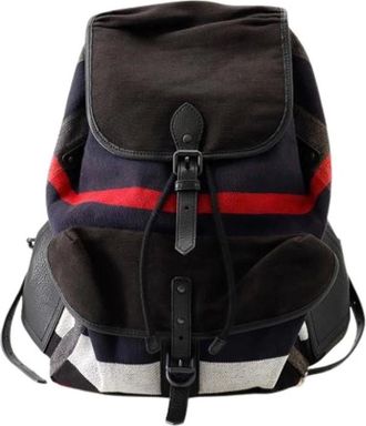 Burberry Vintage, unisex, Veelkleurig, ONE Size, Leer, Pre-owned Canvas Backpack