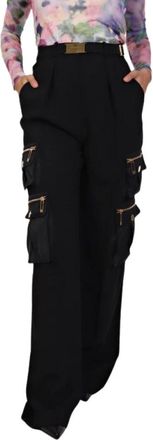 Elisabetta Franchi Mujer, Pantalones, Negro, Talla: M