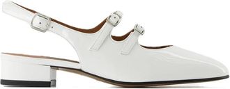 Carel Peche Babies Slingback - Dames - Pumps - Wit - 37 EU - Leer - Schoenen