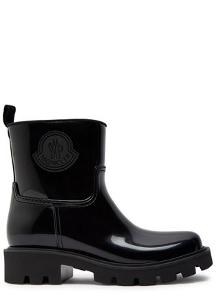 Moncler Kickstream Logo-appliqu&eacute;d Rain Boots - Black - 39 (IT39 / UK6)