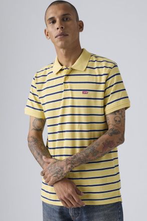 Levi's Housemark Polo - Hombre - XL - Amarillo / Young Stripe Raffia Pique