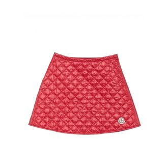 Moncler Short Skirts, female, Red, Size: 2XS Red Quilted A-Line Mini Skirt