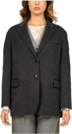 Semicouture Dames, Jassen, Grijs, Maat: M Wol