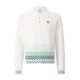 Casablanca Polo de manga larga - Tops - Hombre - Blanco - 2XL