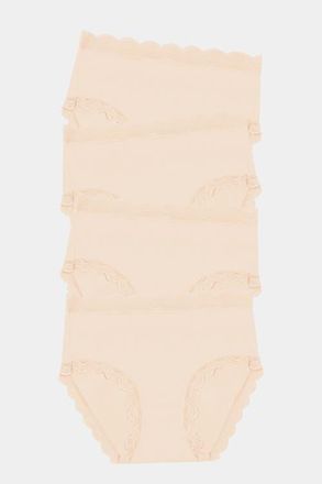 Stripe and Stare High Rise Knicker Four Pack in Sand at Nordstrom, Size X-Small Uk