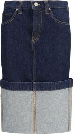 Khaite Blue Denim Womens Skirt