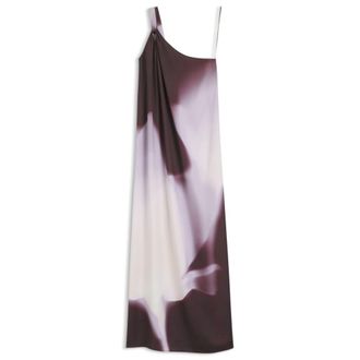 BOSS One-shoulder dress with floral print