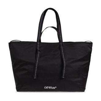 Off-white Diagonal Spray Day Tote Bag - Heren - Shoppers - Zwart - ONE Size - Leer - Tassen