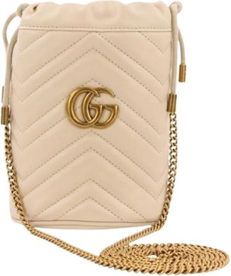 Gucci Pre-owned Bolso de Hombro GG Marmont - Pre-owned - Mujer - Beige - ONE SIZE