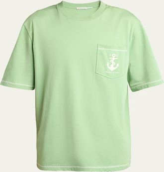 Moncler Mens Anchor Cotton Pocket T-Shirt