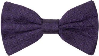 Dolce & Gabbana Mens Purple Geometric Bow Tie Silk - One Size