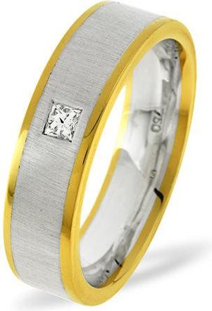The Diamond Store Mens 0.07ct G/Vs Diamond 18K Gold Dress Ring