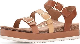 Aetrex Aria Adjustable Platform Sandals Womens Dress Sandals Sand : EU 41 (US Womens 10-10.5) M (B), Leather