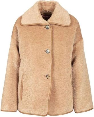 Max Mara Faux Fur Shearling Jassen - Dames - Jassen - Bruin - M - Jassen
