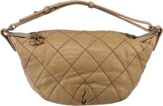 Chanel Cloudy Bundle Hobo Quilted Lambskin Brown Leather Bag (Pre-Owned)