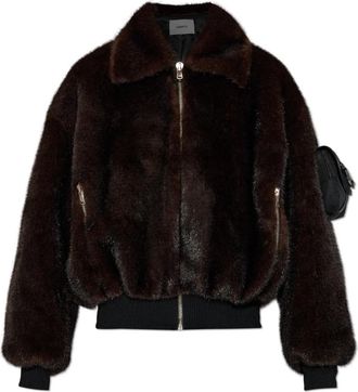 Coperni Faux Fur Bomber - Dames - Jassen - Bruin - S - Polyester - Jassen