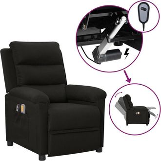 vidaXL Sill&oacute;n De Masaje El&eacute;ctrico Tela Negro Vidaxl