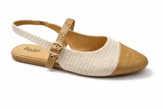 Corkys Footwear Womens Poker Face Slingback Flats In Beige