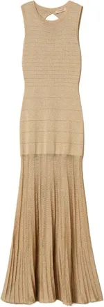 Twin-Set Flared Maxi Dress with Fitted Bodice